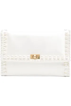 Anya Hindmarch Taske, Dame, Hvid, ONE SIZE, Hvid Twist-Lock Foldover Taske