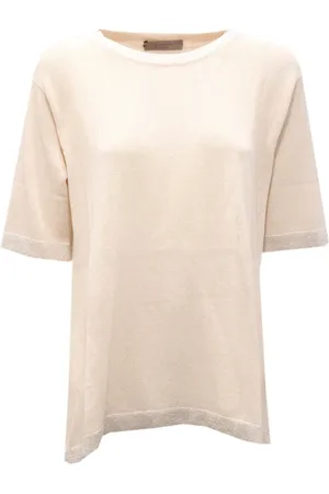 D.EXTERIOR Top, Dame, , XL, Uld, Pailletblanding Off-White Top