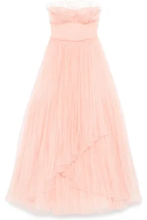 Costarellos Kjole, Dame, Lyserød, S, Rose Mesh Panel Dress