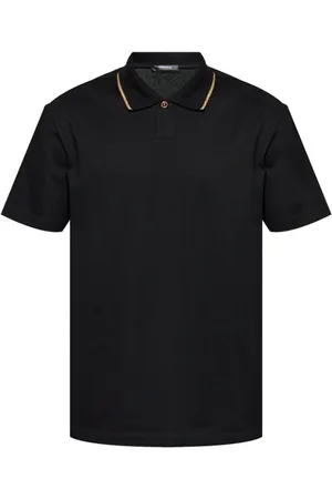 VERSACE Top, Herre, Sort, 2XL, Bomuld, Sort Polo Krave Sweater