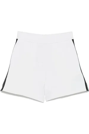 EA7 Shorts, Dame, Hvid, L, Hvide Shorts med Elastisk Talje