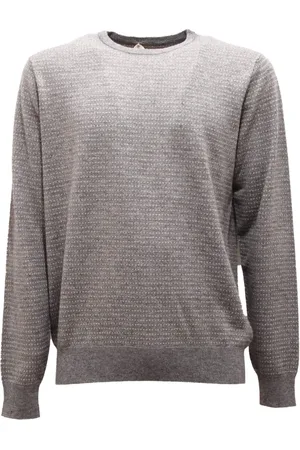 CASHMERE COMPANY Strik, Herre, Grå, 2XL, Cashmere, Italiensk Grå Sweater