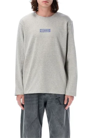 J.W.Anderson Top, Herre, Grå, L, Bomuld, Diorama Printed Langærmet T-shirt