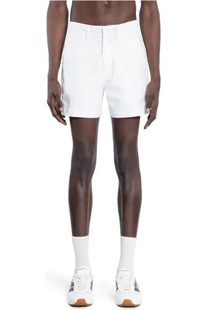Tom Ford Shorts, Herre, Hvid, W31, Bomuld, Hvide Bomuldsshorts med Satinbælte