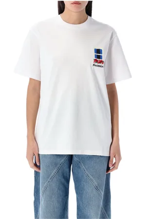 J.W.Anderson Top, Dame, Hvid, S, Bomuld, Window Embroidered T-Shirt