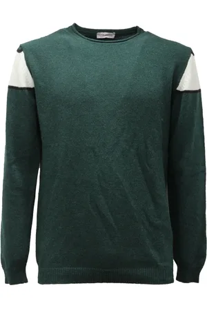 D.A. Daniele Alessandrini Strik, Herre, Grøn, S, Uld, Couture uldblandings sweater lavet i Italien