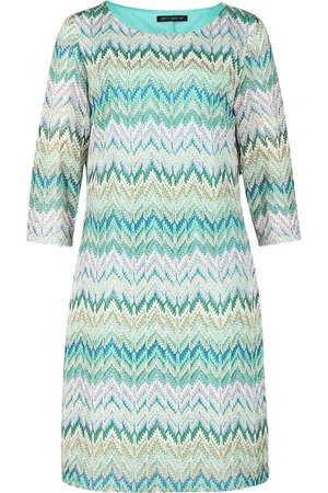 Betty Barclay Kjole, Dame, Grøn, L, Uld, Elegant Sheath Dress med 3/4 Ærmer