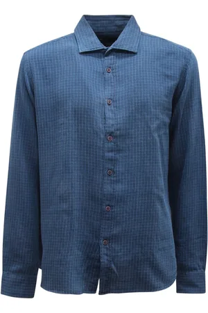 ALTEA Skjorte, Herre, Blå, M, Uld, Indigo Skjorte 1564102 Model 02/R