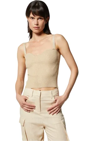 Silvian Heach Top, Dame, , L, Uld, Top i lurex med hjerteformet udskæring