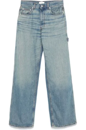 haikure Jeans, Dame, Blå, W24, Bomuld, Pudderblå Vide Jeans