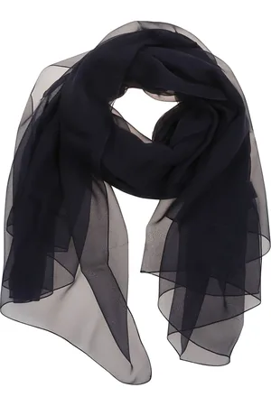Alberta Ferretti Tilbehør, Dame, Sort, ONE SIZE, Chiffon, Chiffon Tørklæde