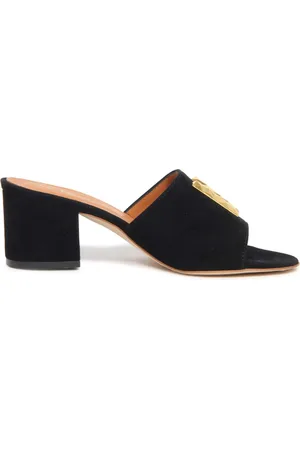Via Roma Sko, Dame, Sort, 40 EU, Suede, Suede Sandal Made in Italy