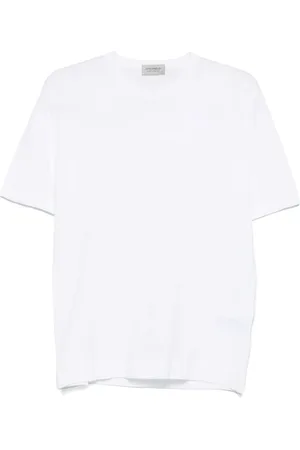 JOHN SMEDLEY Top, Herre, Hvid, XL, Hvid Crew Neck Kortærmet T-shirt