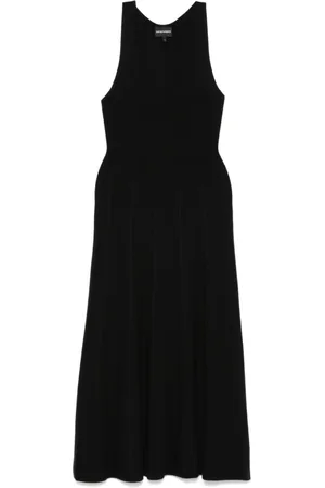 Emporio Armani Kjole, Dame, Sort, S, Sort Ærmeløs A-linje Nederdel Kjole