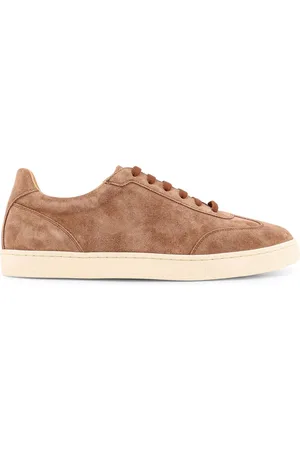 Brunello Cucinelli Sko, Herre, Brun, 44 EU, Brun Sneakers med Logo Print