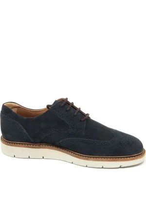 Hogan Sko, Herre, Blå, 40 EU, Suede, Suede Derby Sko, Lavet i Italien