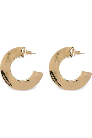 FEDERICA TOSI Tilbehør, Dame, Gul, ONE SIZE, Uld, Moderne Cirkulære Guldøreringe