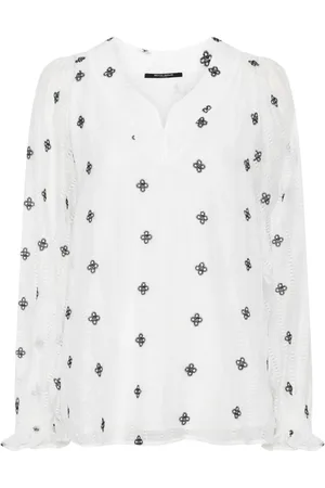 Bruuns Bazaar Bluser & Skjorter, Dame, Hvid, M, Elegant Marshbbalini Bluse i Snow