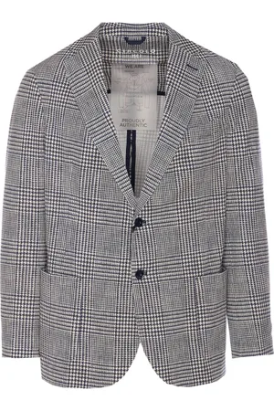 Circolo Jakke, Herre, Blå, M, Ternede Blazer med Klassiske Revers