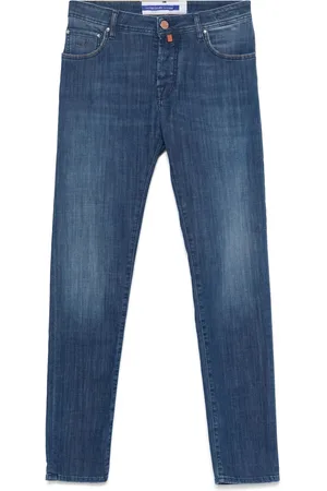 Jacob Cohen Jeans, Herre, Blå, W31, Indigo Klassiske Fem-Lomme Jeans