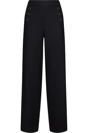Elena Miro Bukser, Dame, Sort, M, Uld, 033 Stilfulde Bukser