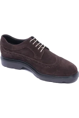 Hogan Sko, Herre, Brun, 40 EU, Suede, Suede Derby Sko Made in Italy