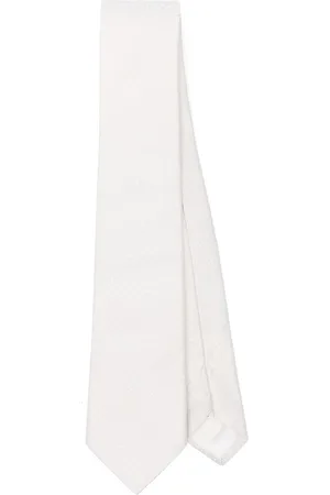 TAGLIATORE Tilbehør, Herre, Hvid, ONE SIZE, Self-Tie Logo Patch Slips