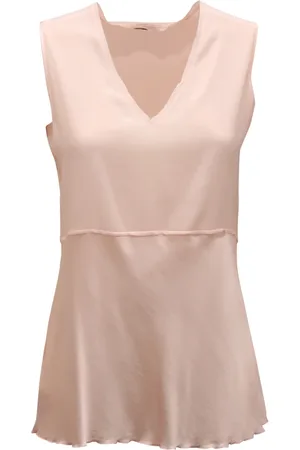 KANGRA CASHMERE Top, Dame, Lyserød, S, Silkeærmløs top lavet i Italien