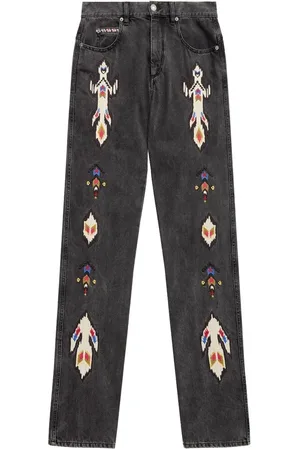 Isabel Marant Jeans, Herre, Grå, W33, Denim, Mørkegrå Denim Straight Leg Jeans