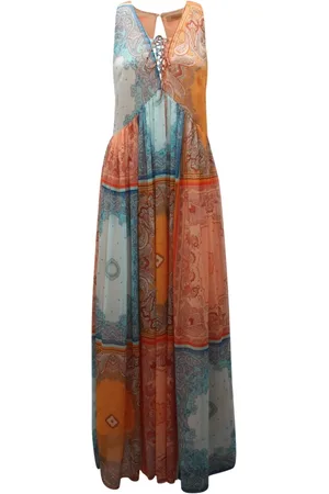 Twin-Set Kjole, Dame, Flerfarvet, XS, Bandana Side Zip Kjole