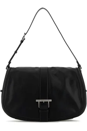 Alexander McQueen Taske, Herre, Sort, ONE SIZE, Uld, Sort læder Maxi Satchel skuldertaske