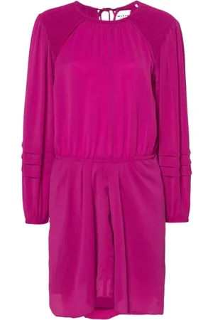 Isabel Marant Kjole, Dame, Lilla, M, Orkide Lilla Crepe Puffærme Kjole