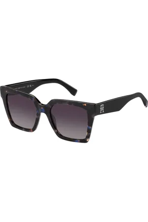Tommy Hilfiger Tilbehør, Dame, Flerfarvet, 53 MM, Blå Havana/Violet Skygge Solbriller
