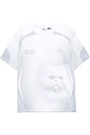 GCDS Top, Herre, Grå, S, Lys Grå Crew Neck T-shirt