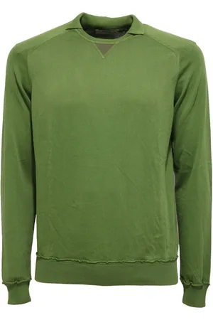 ALPHA STUDIO Strik, Herre, Grøn, M, Uld, Vintage Grøn Sweater Lavet i Italien