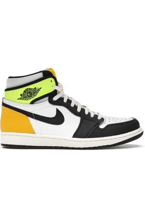Jordan Sko, Herre, Flerfarvet, 44 EU, Læder, Neon Volt Retro High OG Sneakers