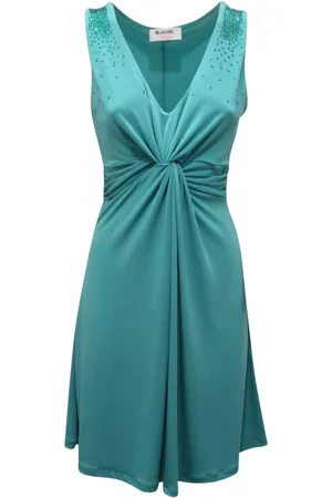 Blugirl Kjole, Dame, Blå, M, Elegant Kjole Ra3064 J6634 Goutte