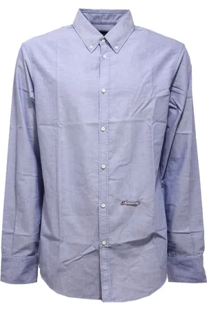 Dsquared2 Skjorte, Herre, Blå, 2XL, Bomuld, Let bomuldsskjorte lavet i Italien