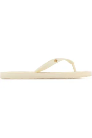 Tory Burch Sko, Dame, , 37 EU, Hvide Kira Thong Tøfler