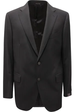 LARDINI Jakke, Herre, Sort, 3XL, Uld, Ulddragt Drop 7 Lavet i Italien