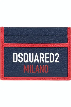 Dsquared2 Tilbehør, Herre, Blå, ONE SIZE, Læder, Multifarvet Kreditkortholder