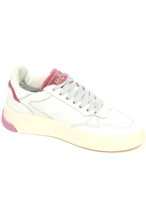Ghoud Sko, Dame, Hvid, 38 EU, Læder, Hvid/Rosa Læder Svamp Sneakers