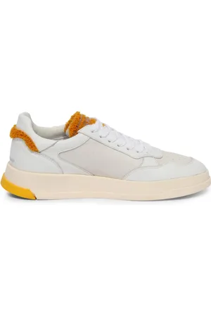 Ghoud Sko, Herre, Hvid, 41 EU, Læder, Tweener Lave Læder Sneakers Hvid/Gul