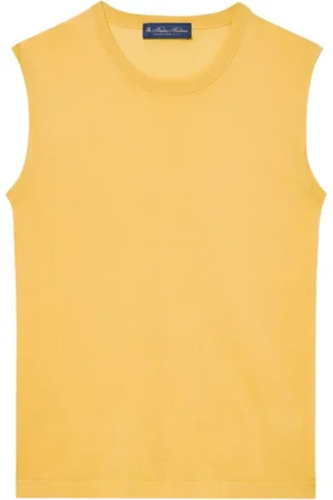 Brooks Brothers Strik, Dame, Gul, XL, Bomuld, Silkeblanding Top