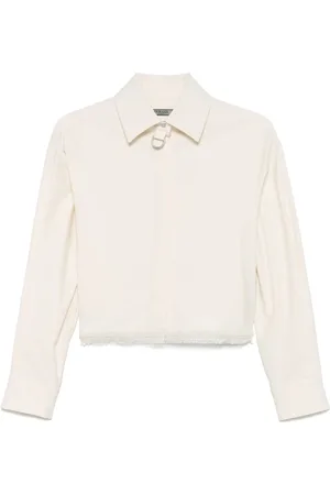 Durazzi Milano Bluser & Skjorter, Dame, , XS, Skjorte med Knapper og Frynsekant