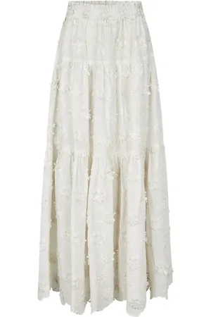 Lollys Laundry Nederdel, Dame, , L, Sunsetll Maxi Nederdel med Smock Talje