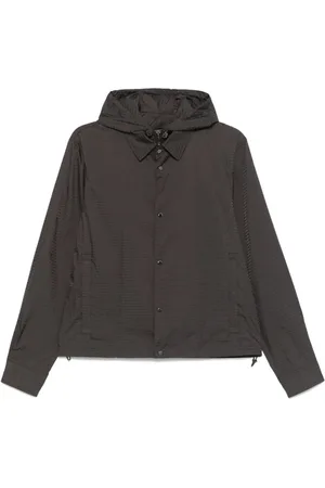 Emporio Armani Jakke, Herre, Brun, S, Uld, Kaffebrun hættetrøje med lynlåsfrakke