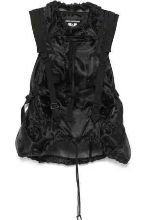JUNYA WATANABE Top, Dame, Sort, M, Sort Snørehals Lynlås Skjorte