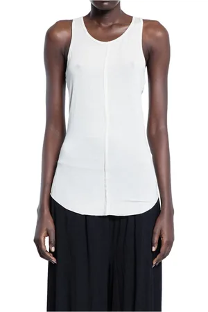 THOM KROM Top, Dame, Hvid, S, Ribbet Ærmeløs Tank Top