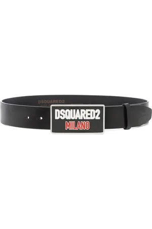 Dsquared2 Tilbehør, Herre, Sort, 105 CM, Læder, Enkel Spænde Bælte